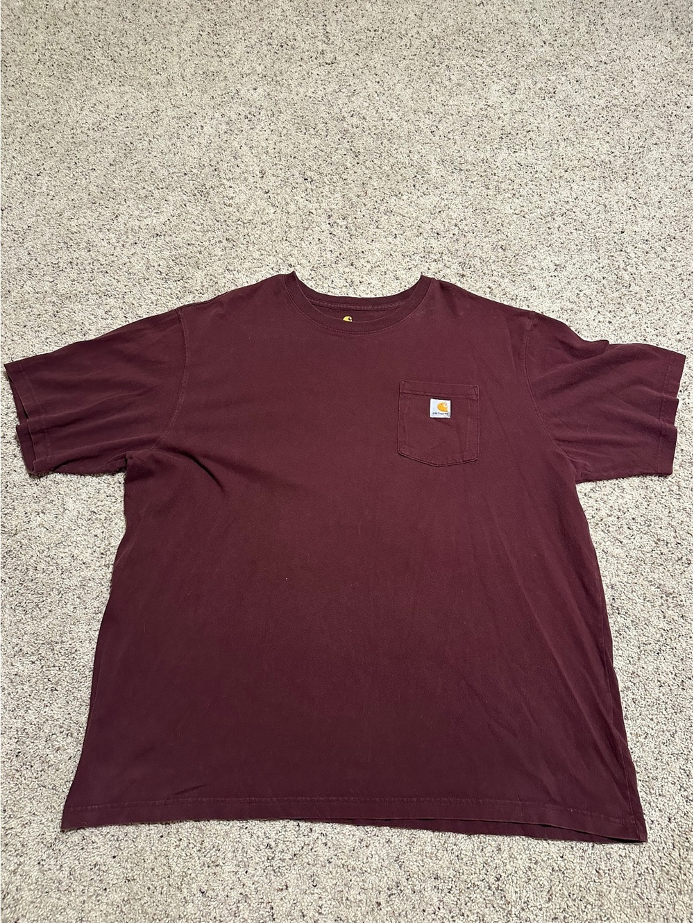 Carhartt Men's 2XL Original Fit Maroon Pocket T-Shirt
